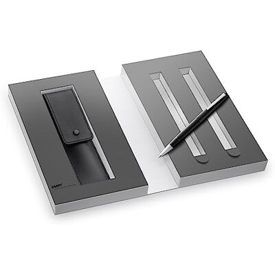 Lamy Set 2000 Füllhalter in der Farbe Matt-Schwarz Leder-Etui in der Farbe Schwarz Für ein Schreibgerät inkl. Geschenkverpackung Lamy Set 2000 Füllhalter in der Farbe Matt-Schwarz Leder-Etui in der Farbe Schwarz Für ein Schreibgerät inkl. Geschenkverpackung