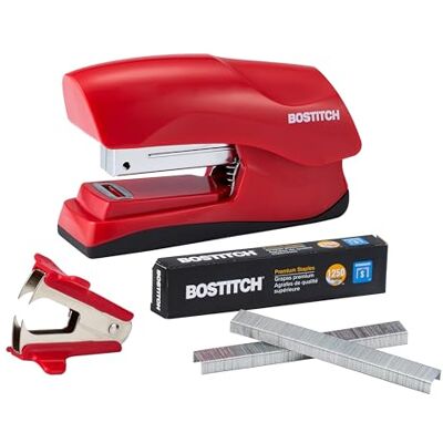 Bostitch Office Heavy Duty 40 Blatt mit 1250 Heftklammern und Klammerentferner, kein Stau Desktop-Hefter, Schulpinnwände, Büro & Klassenzimmer, Rot (B175-RED-VP) Bostitch Office Heavy Duty 40 Blatt mit 1250 Heftklammern und Klammerentferner, kein Stau Desktop-Hefter, Schulpinnwände, Büro & Klassenzimmer, Rot (B175-RED-VP)