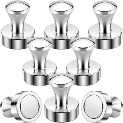 Wukong 16 x 20mm Neodym Magnet Push Pins, 8 Stück Starke Pin-Magneten für Whiteboard, Pinnwand, Karte,Magnettafel, Kühlschrank Wukong 16 x 20mm Neodym Magnet Push Pins, 8 Stück Starke Pin-Magneten für Whiteboard, Pinnwand, Karte,Magnettafel, Kühlschrank