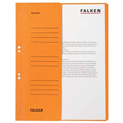 FALKEN 50x Ösenhefter aus Recycling-Karton für DIN A4 orange FALKEN 50x Ösenhefter aus Recycling-Karton für DIN A4 orange