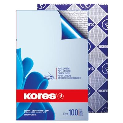 Kores 78478P Durchschreibepapier, DIN A4, blau, 100 Blatt Kores 78478P Durchschreibepapier, DIN A4, blau, 100 Blatt