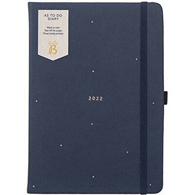 Busy B To Do Diary Terminkalender von Januar bis Dezember 2022 Marineblau getüpfelt A5 Wochenansicht Terminkalender mit Notizen, Abreißlisten und Steckfächern Busy B To Do Diary Terminkalender von Januar bis Dezember 2022 Marineblau getüpfelt A5 Wochenansicht Terminkalender mit Notizen, Abreißlisten und Steckfächern