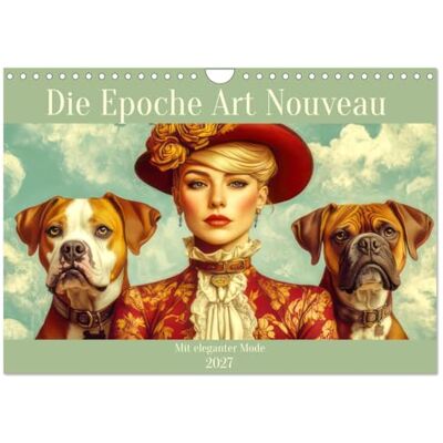 CALVENDO L'époque de l'Art Nouveau Avec une mode élégante (Calendrier mural 2027 DIN A4 vertical), calendrier mensuel CALVENDO L'époque de l'Art Nouveau Avec une mode élégante (Calendrier mural 2027 DIN A4 vertical), calendrier mensuel