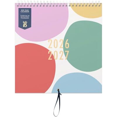 Busy B Familien-Wandkalender Aug 2026–Aug 2027 – Familienkalender mit 5 Spalten, Aufbewahrungstaschen, Aufhängeschlaufe & farbcodierten Aufklebern – 25,5 x 23,5 cm – Bunte Tupfen Busy B Familien-Wandkalender Aug 2026–Aug 2027 – Familienkalender mit 5 Spalten, Aufbewahrungstaschen, Aufhängeschlaufe & farbcodierten Aufklebern – 25,5 x 23,5 cm – Bunte Tupfen