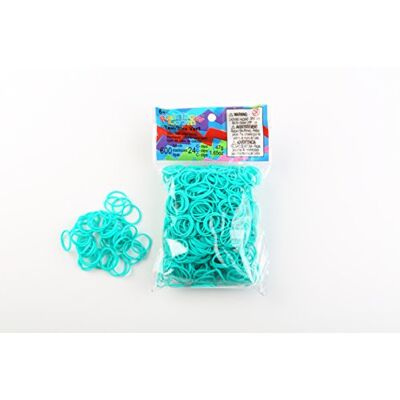 Rainbow Loom Elastische Gummibänder, Blau/Grün 600 Stück + 24 Verschlüsse Rainbow Loom Elastische Gummibänder, Blau/Grün 600 Stück + 24 Verschlüsse