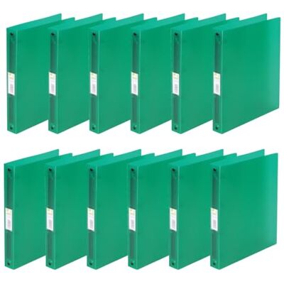 Q-Connect KF02906 Ringbuch / 12 Stück/ A4 4-Ring 25 mm/Farbe: Grün Transparent/aus Starkem Transluzente PP-Folie / 31 mm Rücken/Ringhefter Plastik/Ringordner Schmal Dünne Ordner Q-Connect KF02906 Ringbuch / 12 Stück/ A4 4-Ring 25 mm/Farbe: Grün Transparent/aus Starkem Transluzente PP-Folie / 31 mm Rücken/Ringhefter Plastik/Ringordner Schmal Dünne Ordner