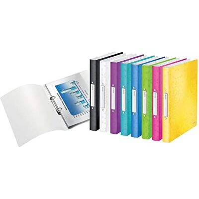 Leitz , WOW 42570099 Ordner mit 2 Ringen A4, PP, Rücken 32 mm, Kapazität 190 Blatt, Mechanismus mit runden Ringen 25 mm, Etikett auf der Rückseite, Ordner für Büro, Schule, Organisation, verschiedene Leitz , WOW 42570099 Ordner mit 2 Ringen A4, PP, Rücken 32 mm, Kapazität 190 Blatt, Mechanismus mit runden Ringen 25 mm, Etikett auf der Rückseite, Ordner für Büro, Schule, Organisation, verschiedene