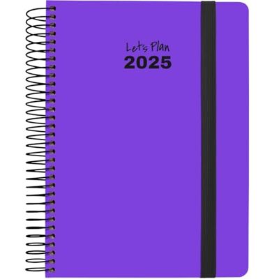 Grafoplás Grafoplas Kalender 2025, Tag pro Seite, Größe 15 x 21 cm, Neonviolett, Spanisch, Spiralbindung, Hardcover, glänzendes Papier, Gummiverschluss, abgerundete Ecken, inklusive Aufkleber Grafoplás Grafoplas Kalender 2025, Tag pro Seite, Größe 15 x 21 cm, Neonviolett, Spanisch, Spiralbindung, Hardcover, glänzendes Papier, Gummiverschluss, abgerundete Ecken, inklusive Aufkleber