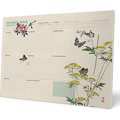 Grupo Erik Wochenplaner Tischkalender Block A3- Kalender Planer Japan Schreibunterlage auf Spanisch Grupo Erik Wochenplaner Tischkalender Block A3- Kalender Planer Japan Schreibunterlage auf Spanisch
