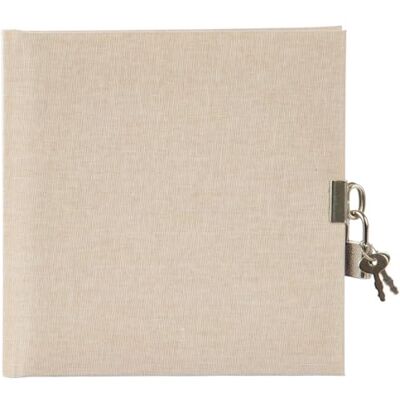 goldbuch 44 605 Tagebuch Summertime Beige, Notizbuch 16,5 x 16,5 x 1,5 cm Diary mit beigem Leinen-Einband, Buch mit 96 weißen Seiten, Schloss & 2 Schlüssel, Journal abschließbar, Made in Germany goldbuch 44 605 Tagebuch Summertime Beige, Notizbuch 16,5 x 16,5 x 1,5 cm Diary mit beigem Leinen-Einband, Buch mit 96 weißen Seiten, Schloss & 2 Schlüssel, Journal abschließbar, Made in Germany