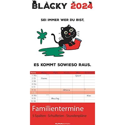 Alpha Blacky 2024 Familienplaner Familien-Timer Termin-Planer Kinder-Kalender Familien-Kalender 22x45 Alpha Blacky 2024 Familienplaner Familien-Timer Termin-Planer Kinder-Kalender Familien-Kalender 22x45