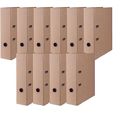 DONAU Premium Ordner ECO MAXI FSC / 10er Pack 10 Stück/Breit/DIN A4 8 cm 80 mm/Braun Beige/Gut für die Umwelt/Aktenordner aus Pappe/Made in EU DONAU Premium Ordner ECO MAXI FSC / 10er Pack 10 Stück/Breit/DIN A4 8 cm 80 mm/Braun Beige/Gut für die Umwelt/Aktenordner aus Pappe/Made in EU
