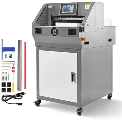 VEVOR elektrische Papierschneidemaschine Hochleistungs-Papierschneider, 457 mm Schnittbreite, 58 mm Schnittstärke, große elektrische Guillotine mit Infrarotfunktion & Ersatzklinge 1000 W VEVOR elektrische Papierschneidemaschine Hochleistungs-Papierschneider, 457 mm Schnittbreite, 58 mm Schnittstärke, große elektrische Guillotine mit Infrarotfunktion & Ersatzklinge 1000 W