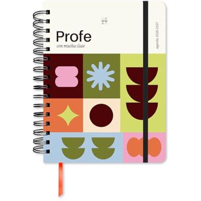 UO Profe Schülerkalender mit viel Klasse, Tagesansicht, von September 2026 bis August 2027, fester Einband, mit 134 Aufklebern, Gummiband, Linealmarker und Registerband, mehrfarbig UO Profe Schülerkalender mit viel Klasse, Tagesansicht, von September 2026 bis August 2027, fester Einband, mit 134 Aufklebern, Gummiband, Linealmarker und Registerband, mehrfarbig