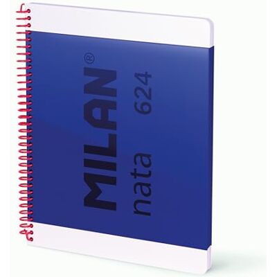 MILAN ® A4 Notizbuch, Spiralbindung, Hardcover, kariert, 80 Blatt nata®, blau MILAN ® A4 Notizbuch, Spiralbindung, Hardcover, kariert, 80 Blatt nata®, blau
