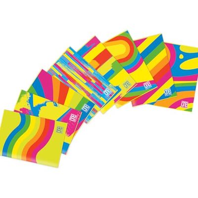 Blasetti 10 Maxi-Notizbücher One Color FANTAFLUO mit Jolly Page. Papier mit 80 g, 80 Seiten + Sichtfenster, Einband in 7 Neonfarben mit matter Laminierung, Packung mit verschiedenen Farben Karos Blasetti 10 Maxi-Notizbücher One Color FANTAFLUO mit Jolly Page. Papier mit 80 g, 80 Seiten + Sichtfenster, Einband in 7 Neonfarben mit matter Laminierung, Packung mit verschiedenen Farben Karos