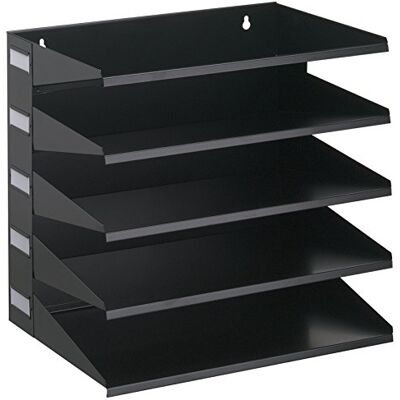 Durable Sortierreck (mit 5 Ablagefächern), für Tisch oder Wand, schwarz, 336001 Durable Sortierreck (mit 5 Ablagefächern), für Tisch oder Wand, schwarz, 336001