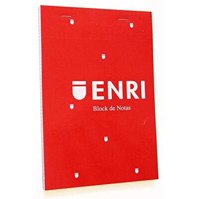 Enri 100101102 – Pack von 10 Haftnotizen gehefteter Paperback, Rot Enri 100101102 – Pack von 10 Haftnotizen gehefteter Paperback, Rot