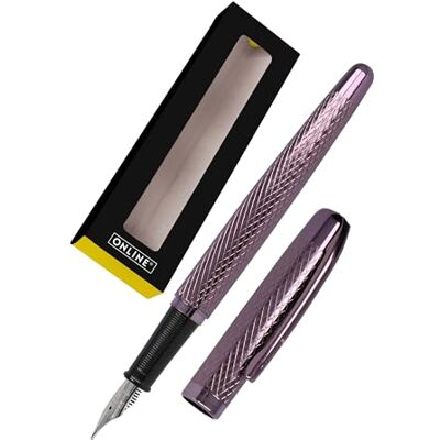 Online Füllhalter Eleganza I Metall I Design Diamond Wine I Federstärke M I Metallclip I inkl. Tintenpatrone Schreibfarbe Blau I Füller Rot für Standard-Tintenpatronen inkl. Geschenkverpackung Online Füllhalter Eleganza I Metall I Design Diamond Wine I Federstärke M I Metallclip I inkl. Tintenpatrone Schreibfarbe Blau I Füller Rot für Standard-Tintenpatronen inkl. Geschenkverpackung