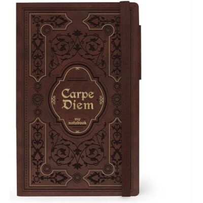 LEGAMI Blanko Notizbuch Medium, Carpe Diem, 13 x 21 cm für Büro, Schule, Schreiben, Hausnotizen, Elfenbeinpapier 90 g/m², 192 nummerierte Seiten LEGAMI Blanko Notizbuch Medium, Carpe Diem, 13 x 21 cm für Büro, Schule, Schreiben, Hausnotizen, Elfenbeinpapier 90 g/m², 192 nummerierte Seiten