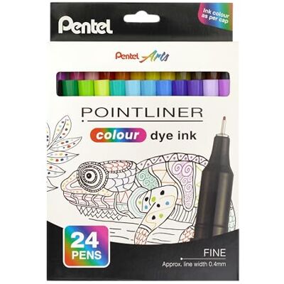 Pentel Pointliner colour S40 Fineliner dye ink, 0.4 mm (6 x 24er Set farblich sortiert) Pentel Pointliner colour S40 Fineliner dye ink, 0.4 mm (6 x 24er Set farblich sortiert)