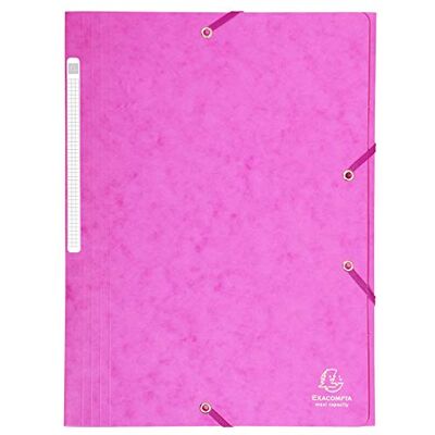 Exacompta 17108H 25er Pack Einschlagmappe aus extra starkem Colorspan-Karton für DIN A4 mit 3 Klappen und 2 Gummizügen rosa Exacompta 17108H 25er Pack Einschlagmappe aus extra starkem Colorspan-Karton für DIN A4 mit 3 Klappen und 2 Gummizügen rosa