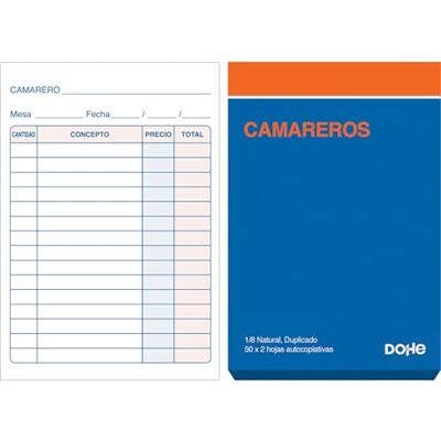 DOHE Kellnerhefte (10 Stück) 50 Blatt (50 Blatt mit 1 Kopie), Größe A6, 11 x 15 cm, Kommandoblöcke für Gastronomie, Restaurants, Bars, Bürobedarf DOHE Kellnerhefte (10 Stück) 50 Blatt (50 Blatt mit 1 Kopie), Größe A6, 11 x 15 cm, Kommandoblöcke für Gastronomie, Restaurants, Bars, Bürobedarf