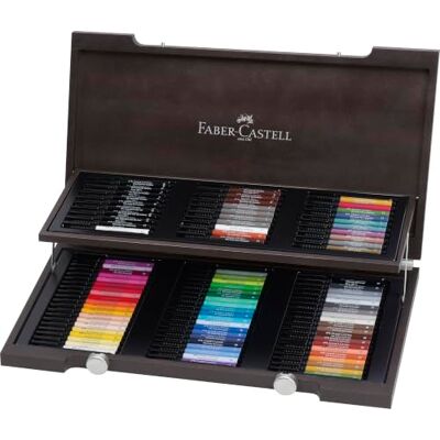Faber-Castell Tuschestifte Pitt Artist Pen, 90 Marker im Holzkoffer Wasserfeste und lichtbeständige Zeichentusche für professionelle Illustrationen Faber-Castell Tuschestifte Pitt Artist Pen, 90 Marker im Holzkoffer Wasserfeste und lichtbeständige Zeichentusche für professionelle Illustrationen