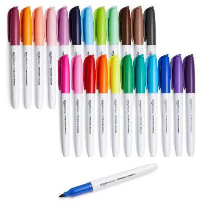 Amazon Permanent Marker, 24 Stück, 1er-Packung, Sortiert Amazon Permanent Marker, 24 Stück, 1er-Packung, Sortiert