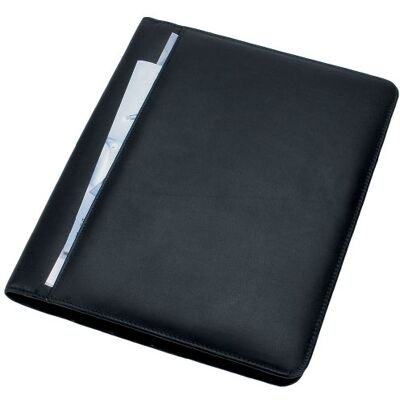 ALASSIO 43006 Schreibmappe A4 CREMONA, Businessmappe aus Nappaleder, Alltagsmappe mit DIN A4 Block, Ledermappe mit DIN A4 Einschubfächern, Dokumentenmappe schwarz, Mappe ca. 32 × 25 × 2 cm ALASSIO 43006 Schreibmappe A4 CREMONA, Businessmappe aus Nappaleder, Alltagsmappe mit DIN A4 Block, Ledermappe mit DIN A4 Einschubfächern, Dokumentenmappe schwarz, Mappe ca. 32 × 25 × 2 cm
