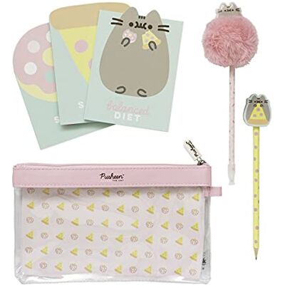 Grupo Erik Schreib Set Pusheen Schreibwaren Set Kugelschreiber Blaue Mine mit Pusheen Plüsch Topper Notizheft Klein 3 Stück Bleistift mit Radiergummi, SEGE001 Grupo Erik Schreib Set Pusheen Schreibwaren Set Kugelschreiber Blaue Mine mit Pusheen Plüsch Topper Notizheft Klein 3 Stück Bleistift mit Radiergummi, SEGE001