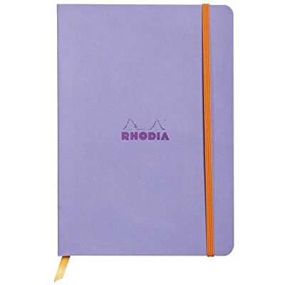 Rhodia 117459C Notizheft rama mit weichem Umschlag, dot grid, 80 Blatt, 90 g elfenbeinfarbenes Papier, A5 148 x 210 mm, Lesezeichen, Innentasche,1 Stück,iris Rhodia 117459C Notizheft rama mit weichem Umschlag, dot grid, 80 Blatt, 90 g elfenbeinfarbenes Papier, A5 148 x 210 mm, Lesezeichen, Innentasche,1 Stück,iris