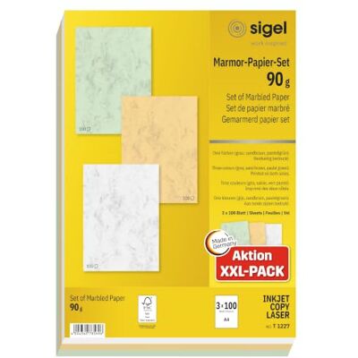 SIGEL A4 Mischpapier-Set - Marmoriertes Papier SIGEL A4 Mischpapier-Set - Marmoriertes Papier