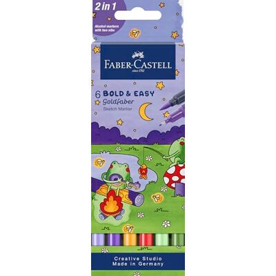 Faber-Castell Goldfaber Sketch Marker Bold & Easy, 6 Farben Faber-Castell Goldfaber Sketch Marker Bold & Easy, 6 Farben