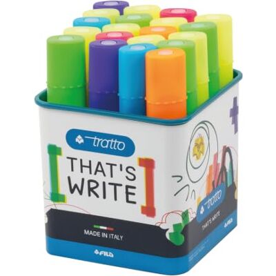 Tratto Textmarker Video, 20 Stück, sortierte Farben Tratto Textmarker Video, 20 Stück, sortierte Farben