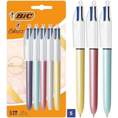BIC 4 Colours Pearl Multicolor Kugelschreiber, 5er-Pack BIC 4 Colours Pearl Multicolor Kugelschreiber, 5er-Pack
