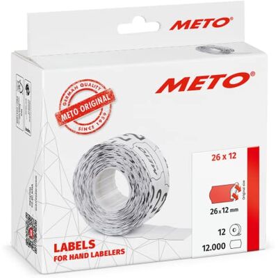 METO Rote Permanent 26x12 Etikett - Etikett METO Rote Permanent 26x12 Etikett - Etikett