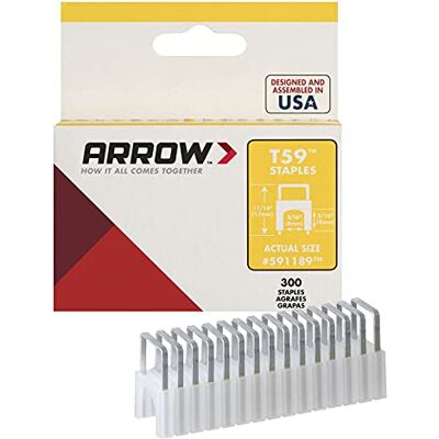 Arrow Insulated Staples (300) 8x8mm Clear Arrow Insulated Staples (300) 8x8mm Clear
