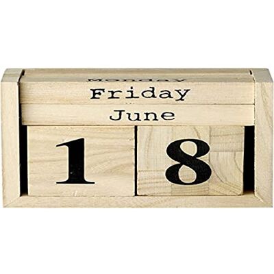 Bloomingville Kalender Dauerkalender aus Holz Natur Bloomingville Kalender Dauerkalender aus Holz Natur