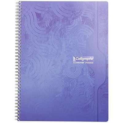 Clairefontaine 360C Packung mit 5 Heften Calligraphe mit Spiralbindung, DIN A4+ 24 x 32 cm, französische Lineatur, 90 Blatt, 70g, farbig sortiert, 1 Pack Clairefontaine 360C Packung mit 5 Heften Calligraphe mit Spiralbindung, DIN A4+ 24 x 32 cm, französische Lineatur, 90 Blatt, 70g, farbig sortiert, 1 Pack