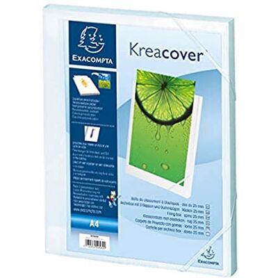Exacompta 59589E 17er Pack Sammelbox KreaCover 25mm mit Gummizug aus blickdichtem Kunststoff mit Klarsichthülle am Vorderdeckel für DIN A4 Archivbox Heftbox Dokumentenbox Zeichenbox Sammelmappe weiß Exacompta 59589E 17er Pack Sammelbox KreaCover 25mm mit Gummizug aus blickdichtem Kunststoff mit Klarsichthülle am Vorderdeckel für DIN A4 Archivbox Heftbox Dokumentenbox Zeichenbox Sammelmappe weiß