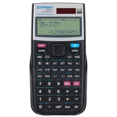DONAU TECH Technisch-Wissenschaftlicher/Taschenrechner mit natürlicher Darstellung/Solar und Batterie/ 417 Funktionen/Schwarz/Rechner Schutzhülle/Schulrechner/Schiebehülle DONAU TECH Technisch-Wissenschaftlicher/Taschenrechner mit natürlicher Darstellung/Solar und Batterie/ 417 Funktionen/Schwarz/Rechner Schutzhülle/Schulrechner/Schiebehülle