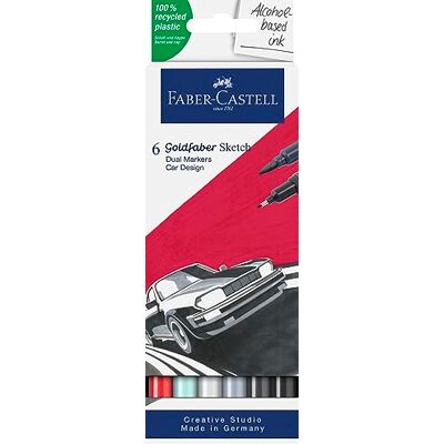 Faber-Castell Goldfaber Sketch Marker Autodesign, 6 Farben Faber-Castell Goldfaber Sketch Marker Autodesign, 6 Farben
