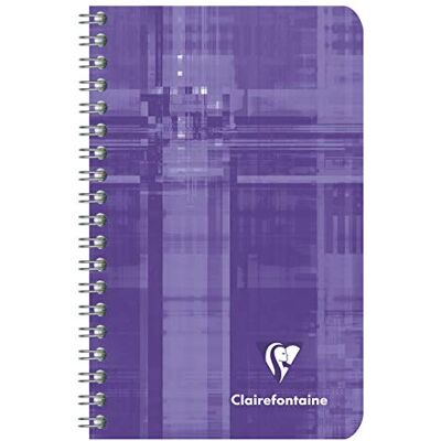 Clairefontaine 8586C Packung mit 10 Notizbücher mit Spiralbindung, 7,5 x 12 cm, liniert, 90 g, 50 Blatt, farbig sortiert, 1 Pack Clairefontaine 8586C Packung mit 10 Notizbücher mit Spiralbindung, 7,5 x 12 cm, liniert, 90 g, 50 Blatt, farbig sortiert, 1 Pack