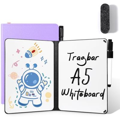 AGM Mini Whiteboard Lila, Tragbar A5 Memoboard Klein Doppelseitiges Schreiben Whiteboard Kein Magnet, 15 x 21 cm Harte Schale für Büro, Schule, Zuhause inkl. 1 Marker mit Radierspitze AGM Mini Whiteboard Lila, Tragbar A5 Memoboard Klein Doppelseitiges Schreiben Whiteboard Kein Magnet, 15 x 21 cm Harte Schale für Büro, Schule, Zuhause inkl. 1 Marker mit Radierspitze