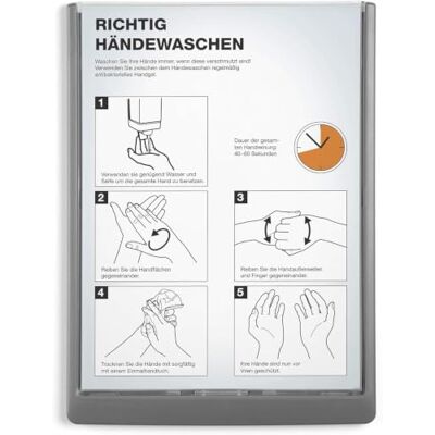 Durable Türschild Click Sign A4, zum Ankleben oder Anschrauben, graphit, 486737 Durable Türschild Click Sign A4, zum Ankleben oder Anschrauben, graphit, 486737
