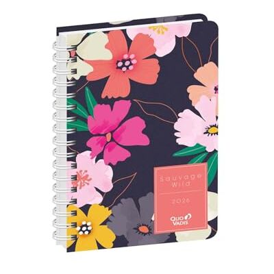 QUO VADIS Kalender – Spiralbindung – 2026 – Business S – Wochenkalender – Französisch – Daisy – 14 Monate Dezember bis Januar – 10 x 15 cm – weißes Papier QUO VADIS Kalender – Spiralbindung – 2026 – Business S – Wochenkalender – Französisch – Daisy – 14 Monate Dezember bis Januar – 10 x 15 cm – weißes Papier