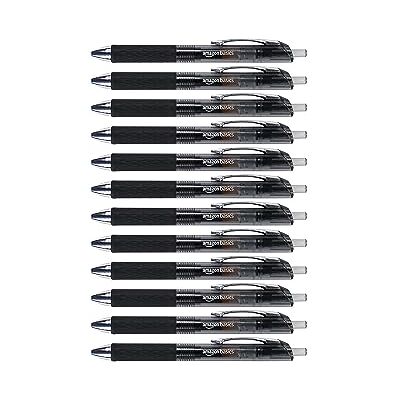Amazon Druck-Gelschreiber, Gummigriff, Wischfest, Ideal für Schule und Büro, Feine Strichstärke (0,7mm), Schwarz, 12er-Pack Amazon Druck-Gelschreiber, Gummigriff, Wischfest, Ideal für Schule und Büro, Feine Strichstärke (0,7mm), Schwarz, 12er-Pack