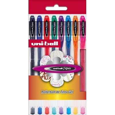 uni-ball 945288 Buntstiftkastende 8 Roller Um-120 basische Farben Sortiments uni-ball 945288 Buntstiftkastende 8 Roller Um-120 basische Farben Sortiments