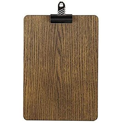 Chalkboards UK A4 Holzbrett mit abnehmbarem Clip, Holz, braun, 240 x 325 mm Chalkboards UK A4 Holzbrett mit abnehmbarem Clip, Holz, braun, 240 x 325 mm